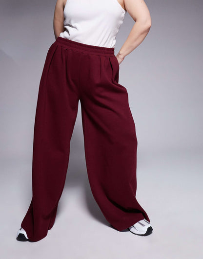 Curve Interlock Super Wide Leg Trouser