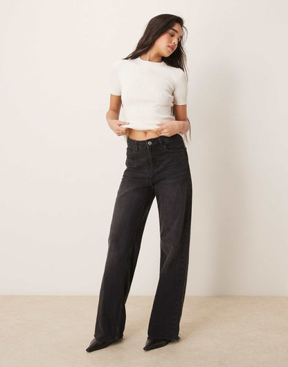 Jeans Ribbed T-Shirt