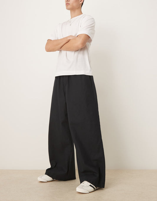 Super Baggy Linen Blend Trousers
