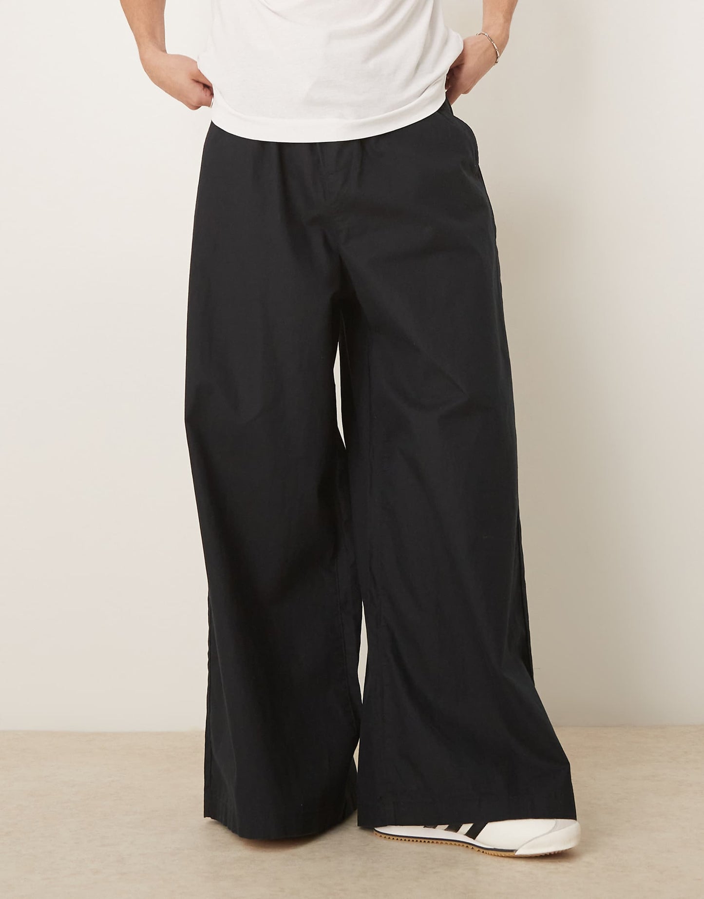 Super Baggy Linen Blend Trousers