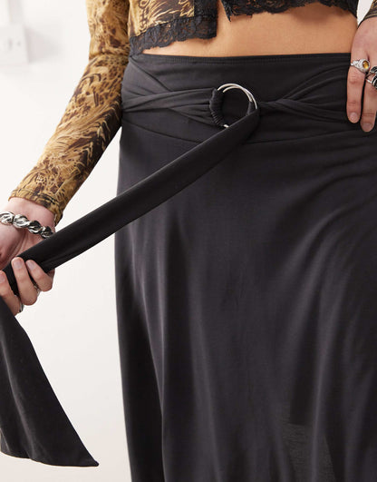 Low Rise Midi Skirt