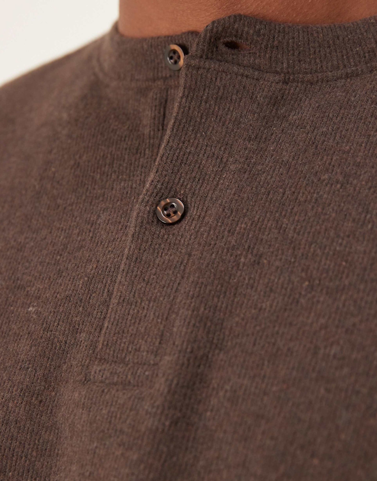 Super Oversized Cropped Henley Neck T-Shirt