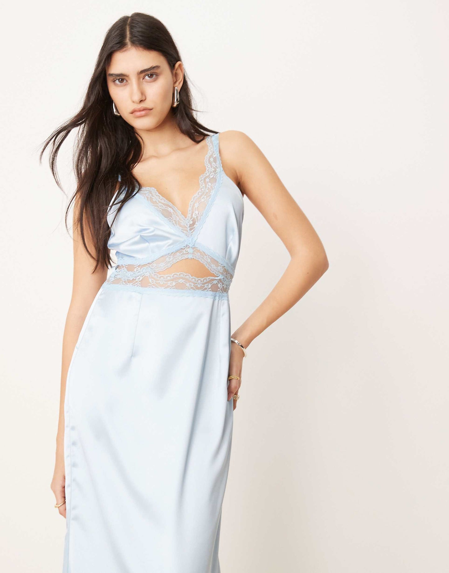 Mimi Lace Cut-Out Slip Midaxi Dress