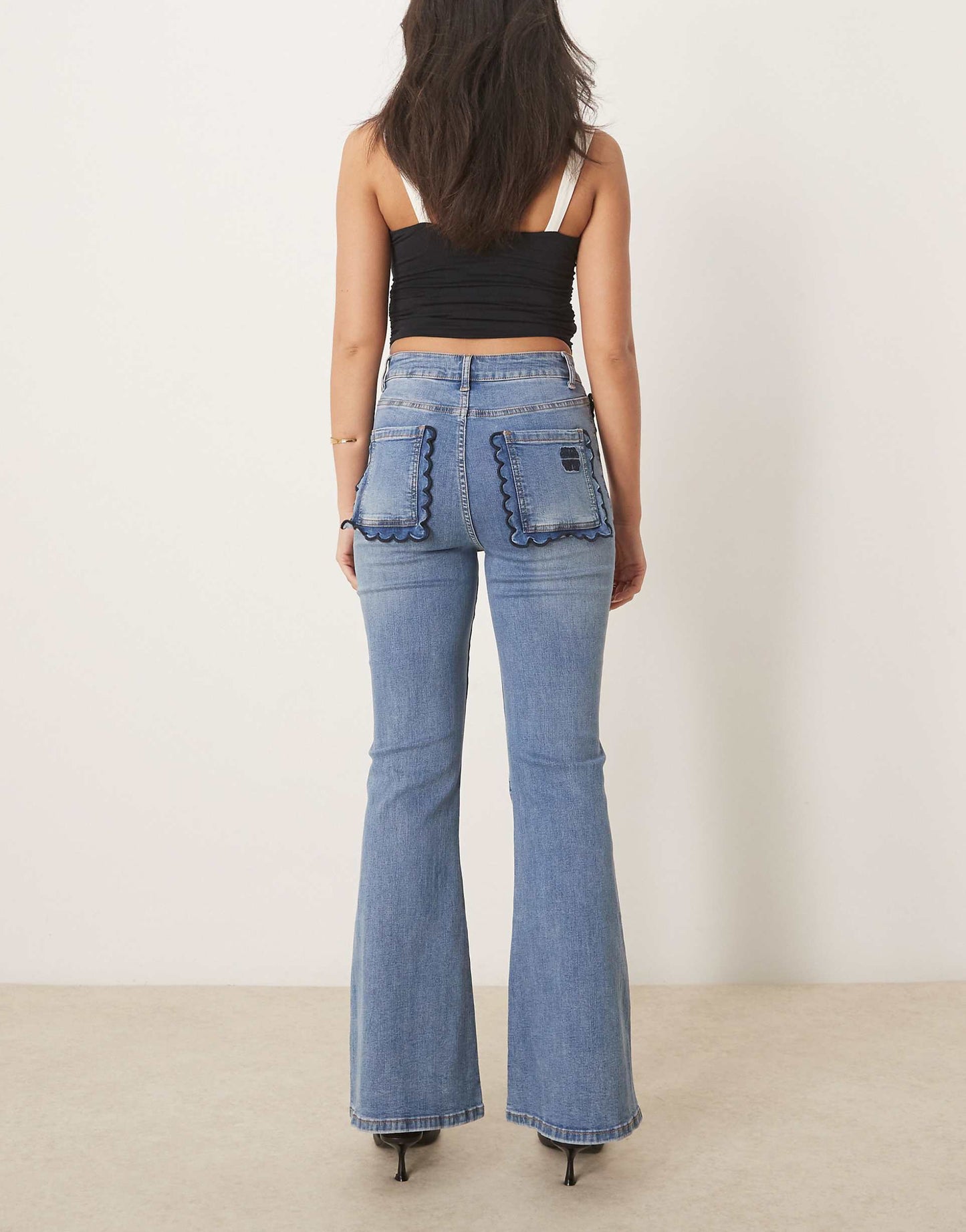 Flared Scallop Jeans
