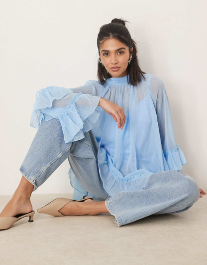 Oversized Ruffle Top