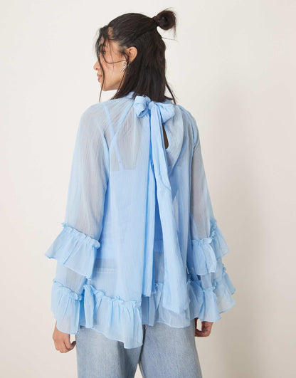 Oversized Ruffle Top