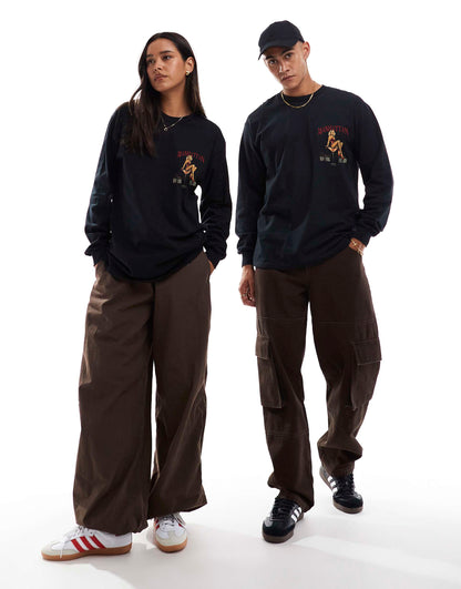 Manhattan Front And Back Print Long Sleeve T-Shirt