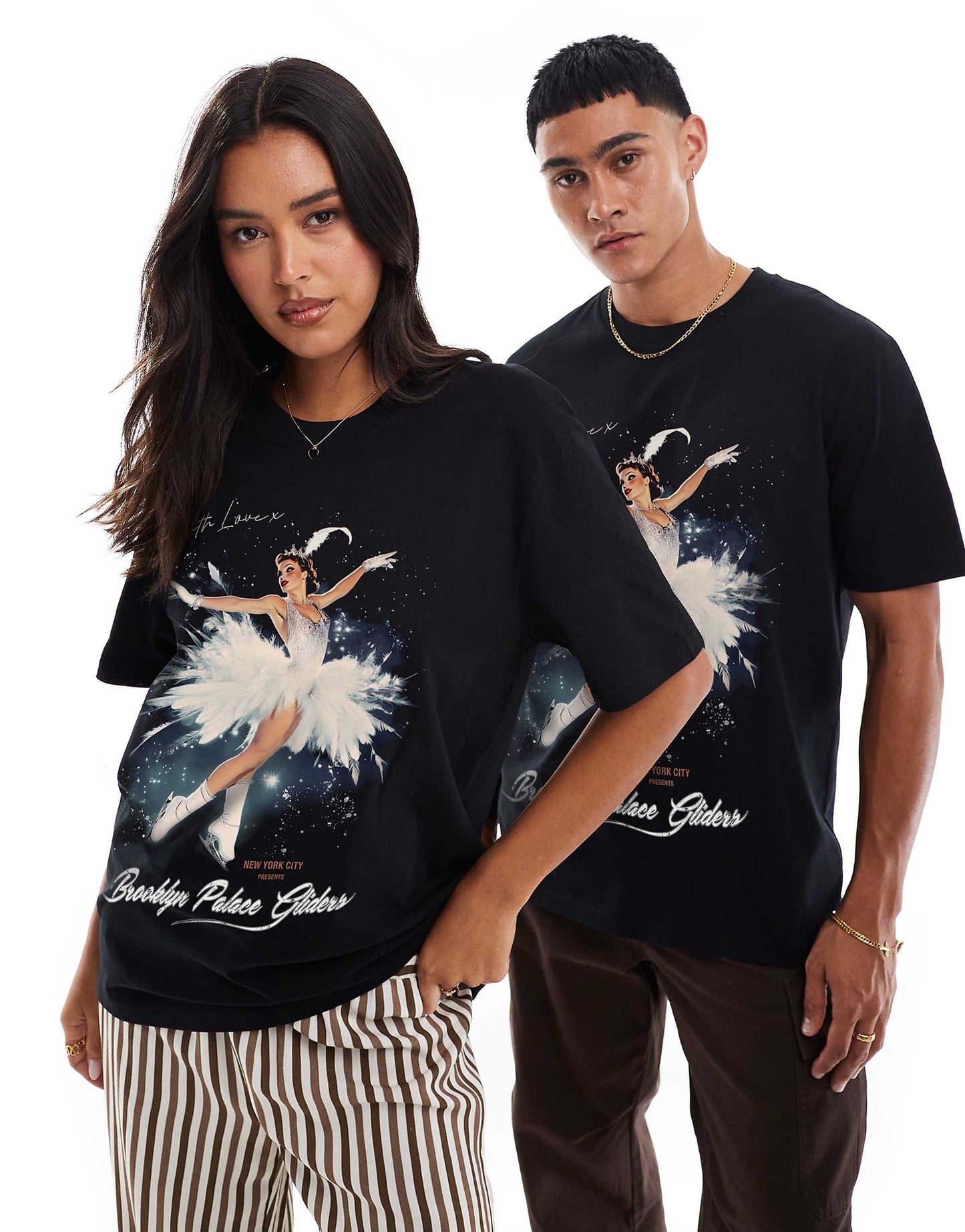 Brooklyn Palace Gliders Front Print Relaxed T-Shirt