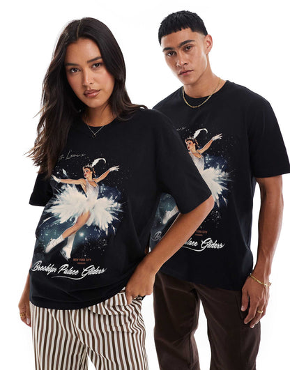 Brooklyn Palace Gliders Front Print Relaxed T-Shirt