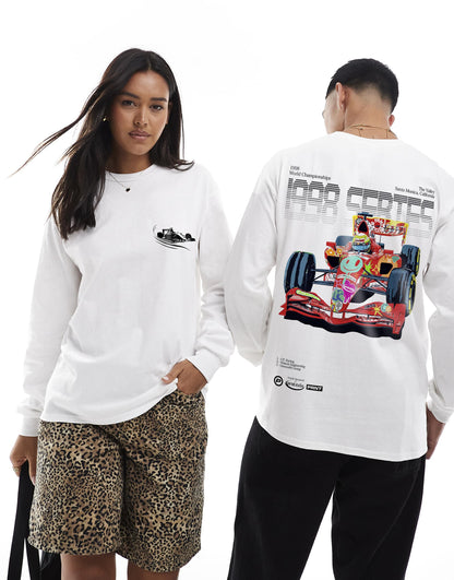 1890 Series Front And Back Print Long Sleeve T-Shirt