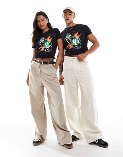 Arizona Dice Front Print Ww Crop T-Shirt