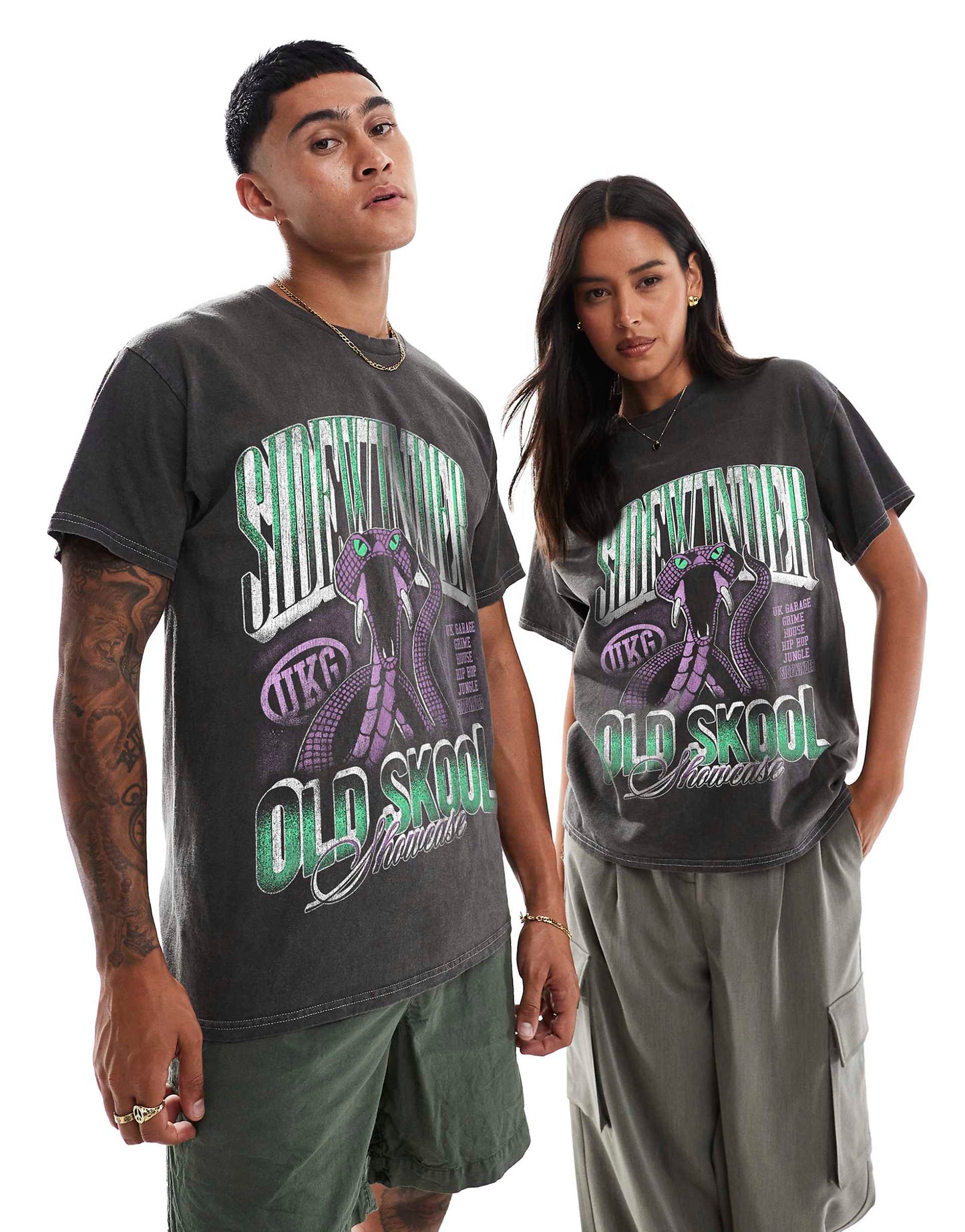 Sidewinder Varsity Front Print Washed T-Shirt