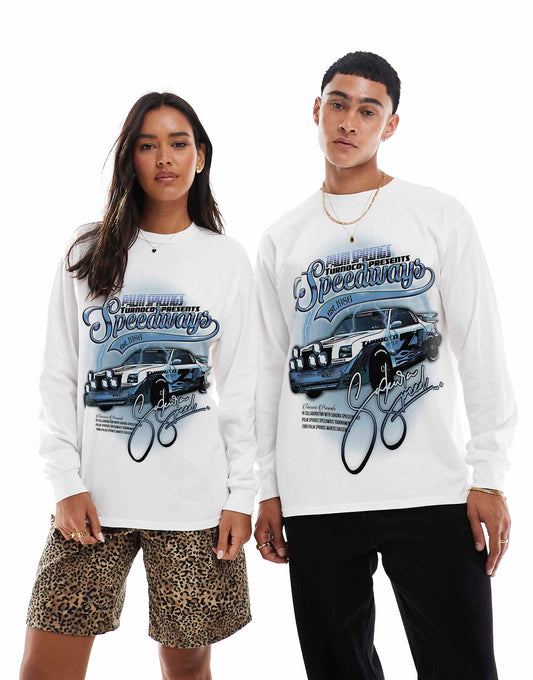 Speedways Front Print Long Sleeve T-Shirt