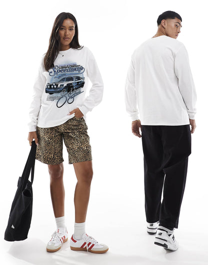 Speedways Front Print Long Sleeve T-Shirt