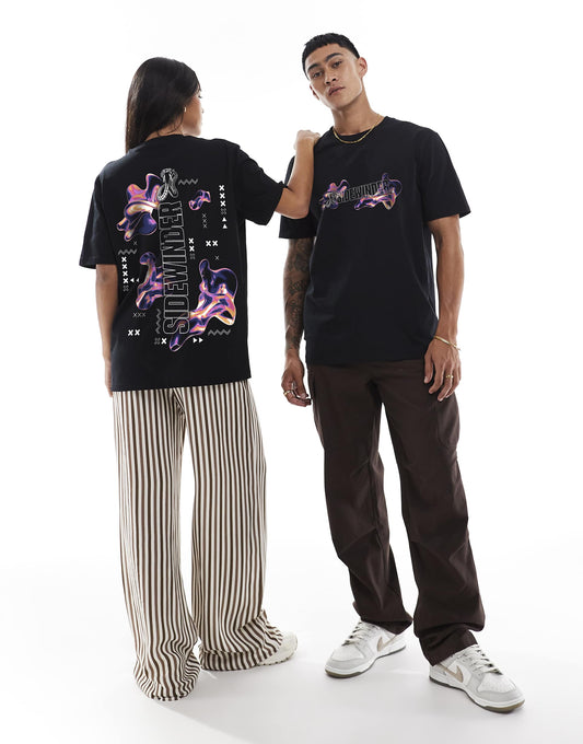 Sidewinder Liquid Front And Back Print Relaxed T-Shirt