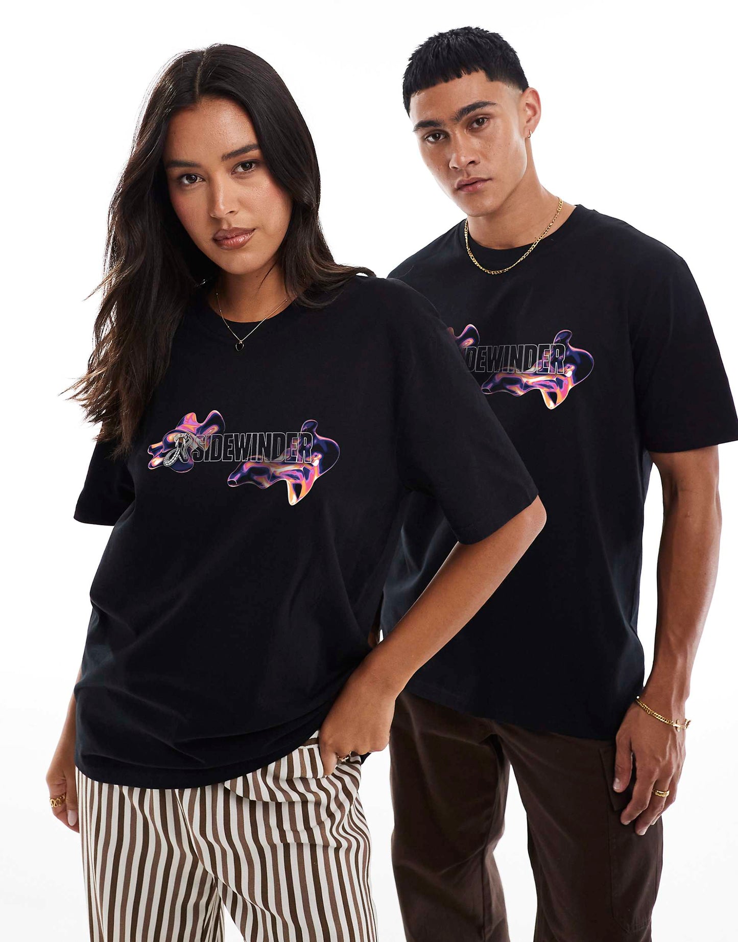 Sidewinder Liquid Front And Back Print Relaxed T-Shirt