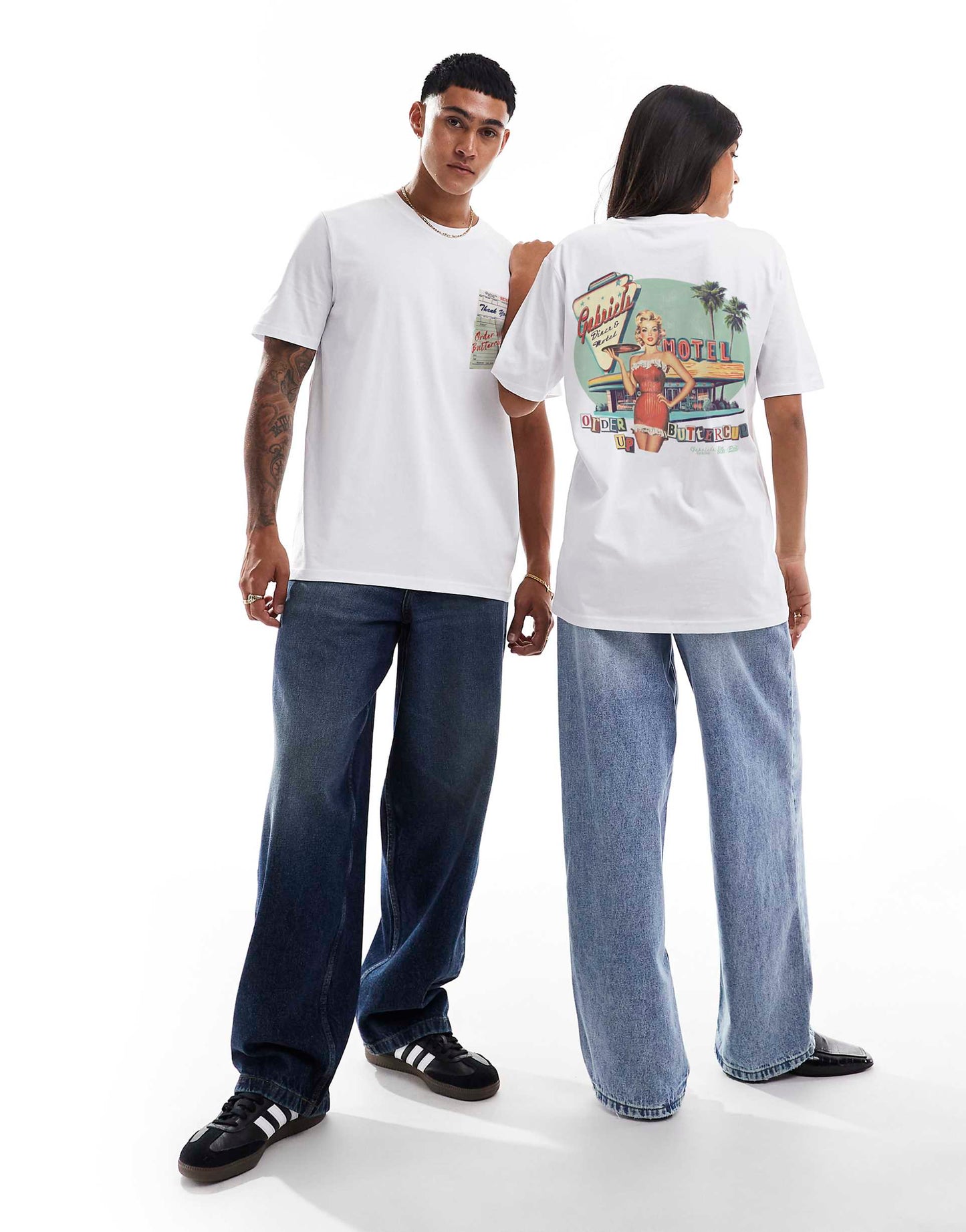 Order Up Front And Back Print Relaxed T-Shirt