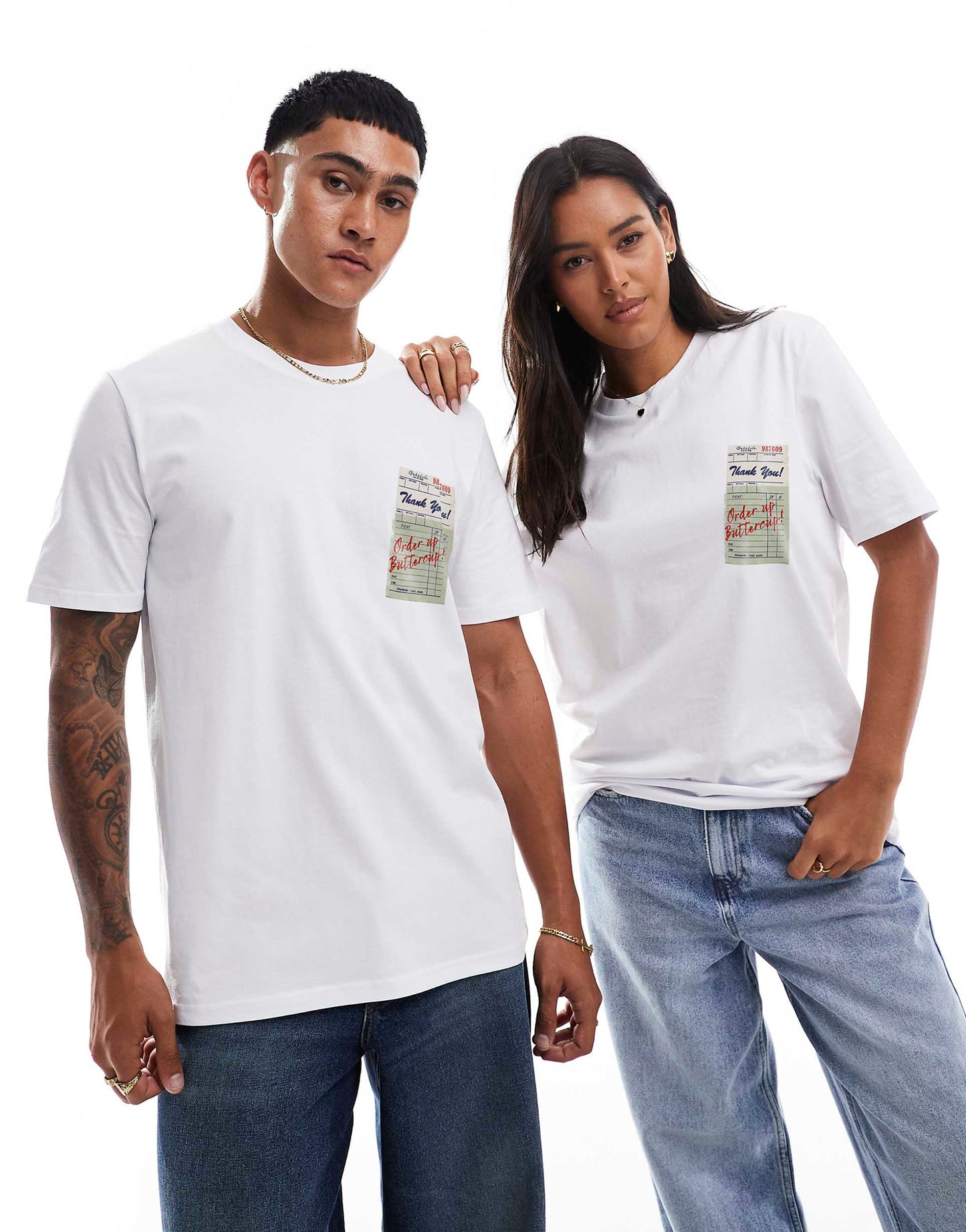 Order Up Front And Back Print Relaxed T-Shirt