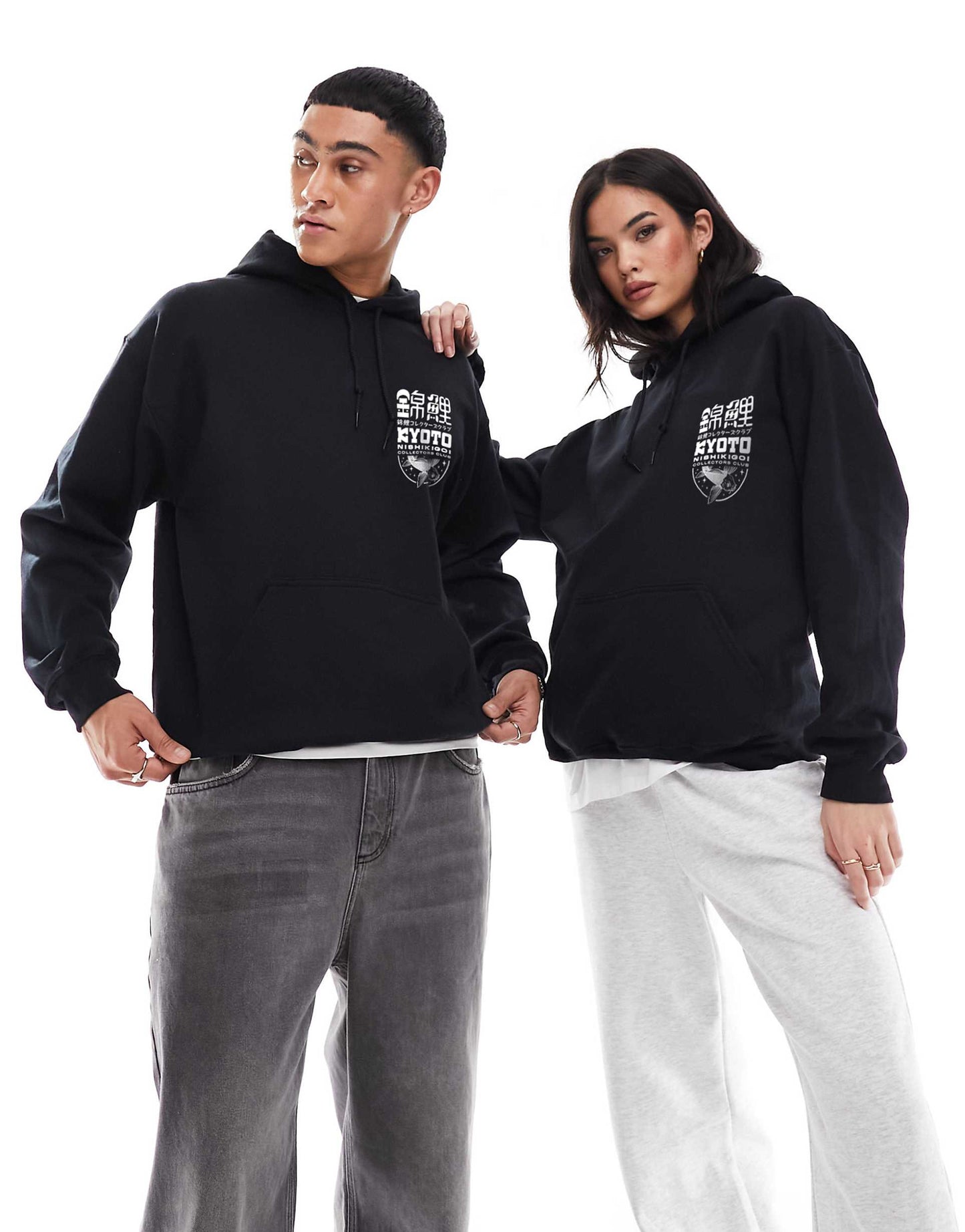 Kyoto Koi Club Front And Back Print Hood