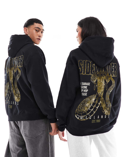 Sidewinder Grunge Front And Back Print Hood