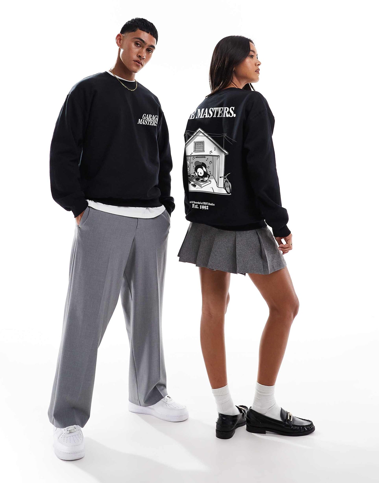 Garage Masters Sw Front And Back Print Sweatshirt