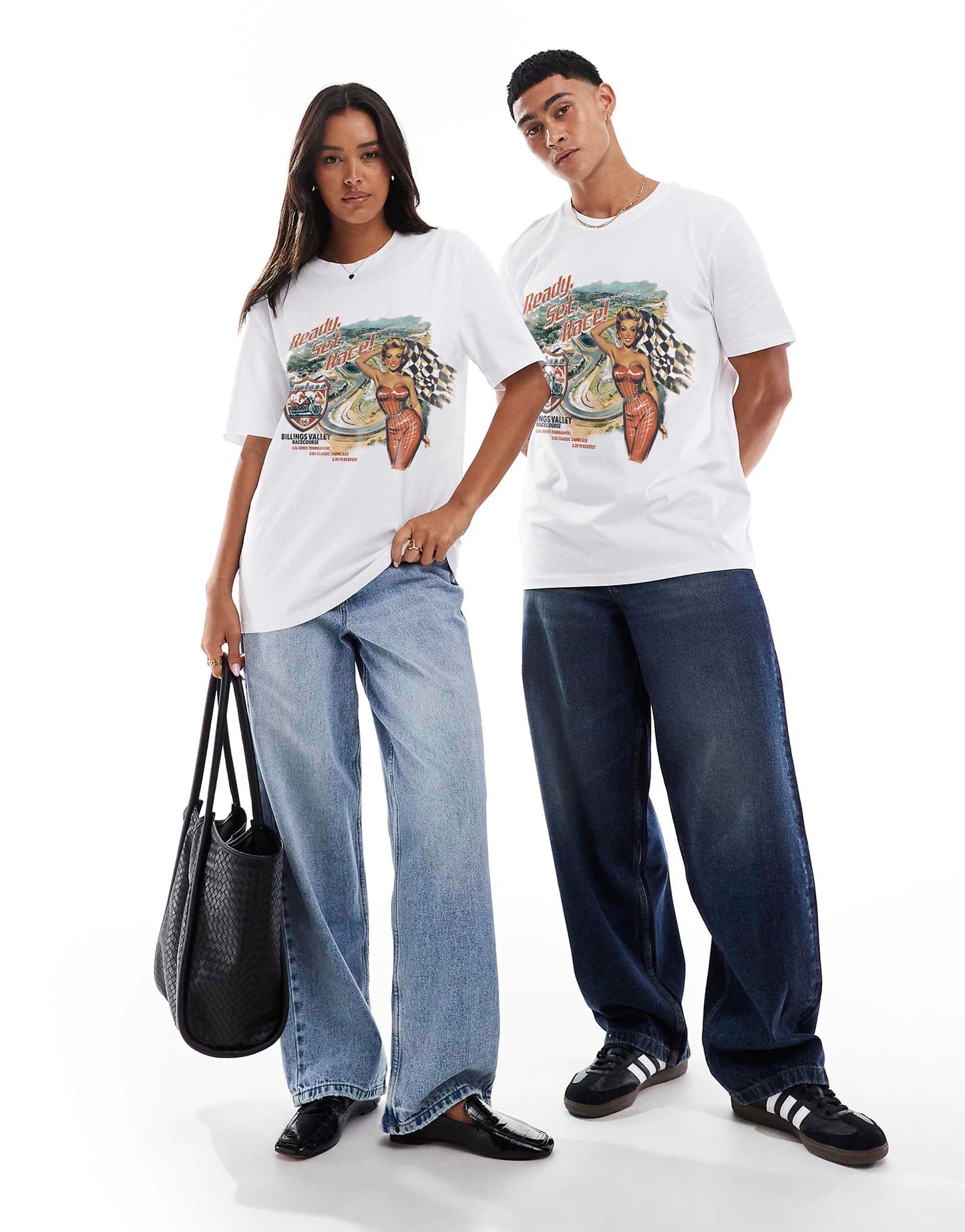 Montana Racecourse Front Print Relaxed T-Shirt