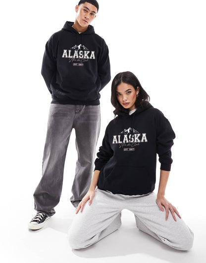 Alaska Front And Back Print Hood