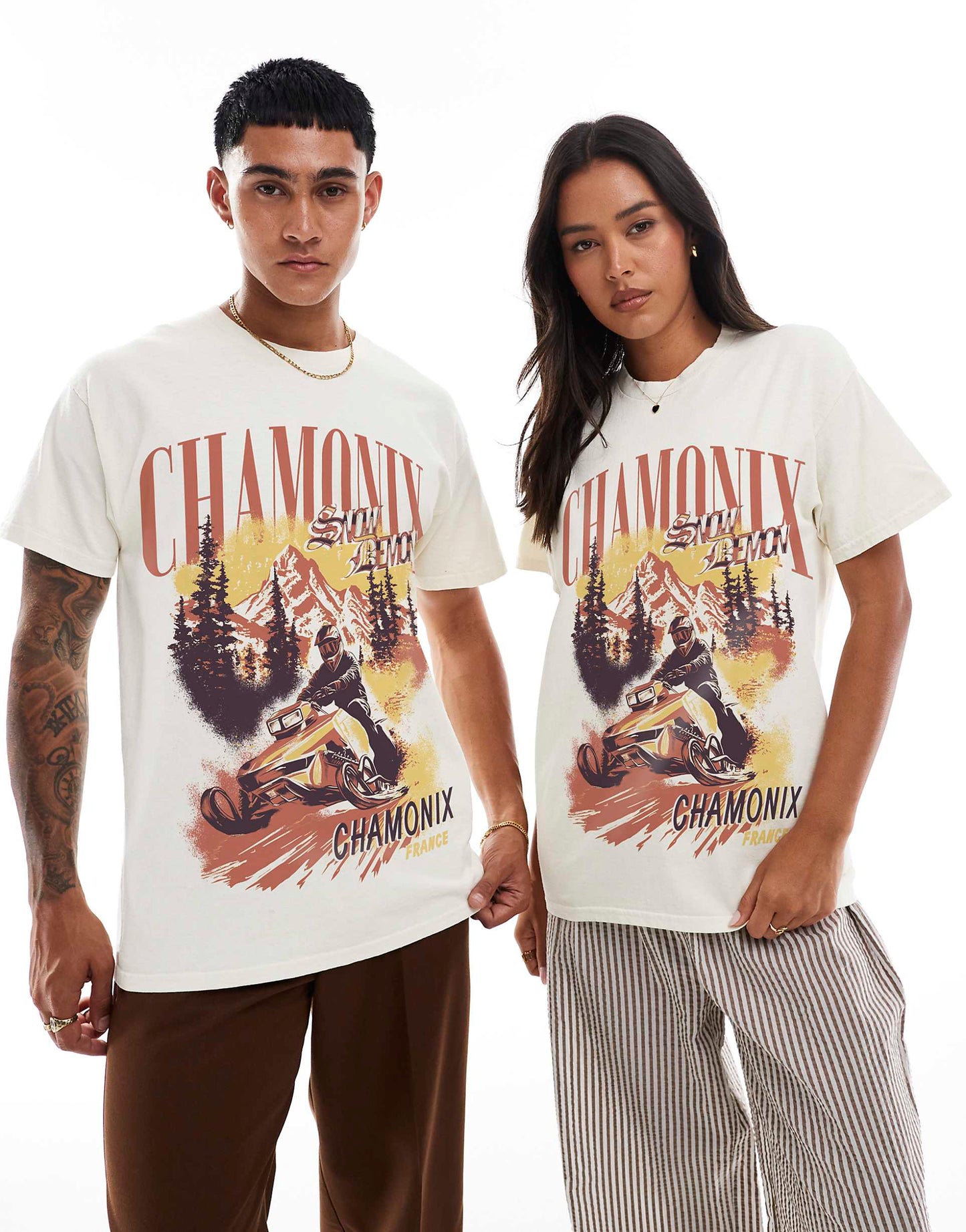 Chamonix Front Print Washed T-Shirt