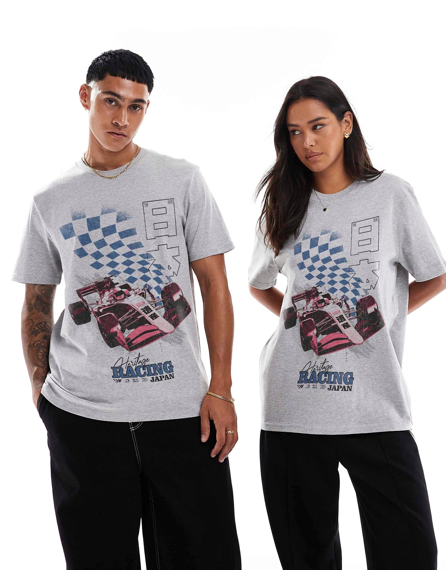 Heritage Racing Front Print Relaxed T-Shirt