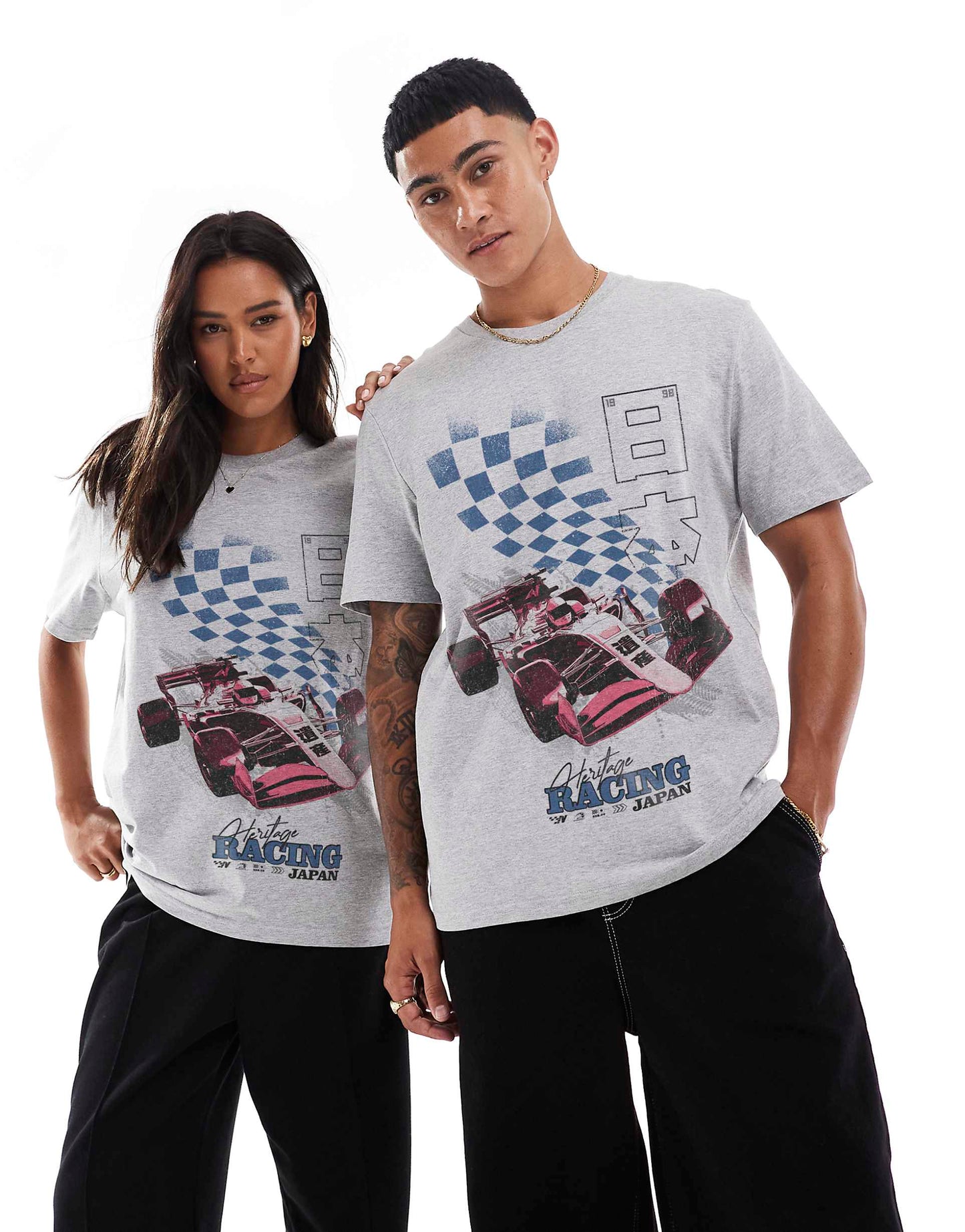 Heritage Racing Front Print Relaxed T-Shirt