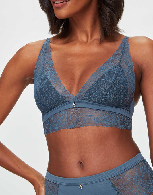 Louisa Ribbed Longline Triangle Bra