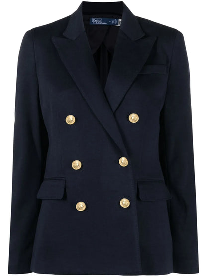 Double-Breasted Knitted Blazer