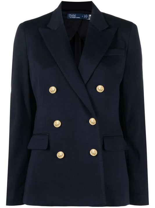Double-Breasted Knitted Blazer