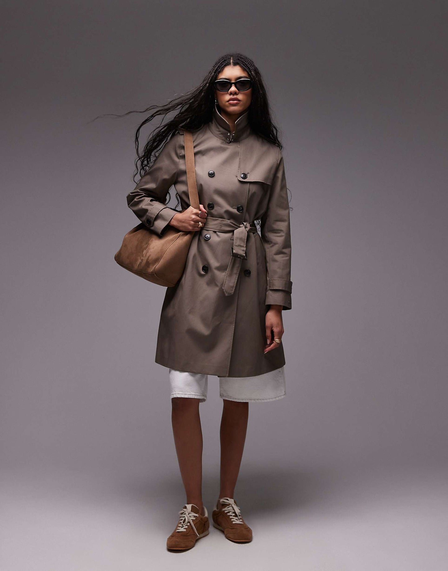 Water Repellent Slim Trench Coat