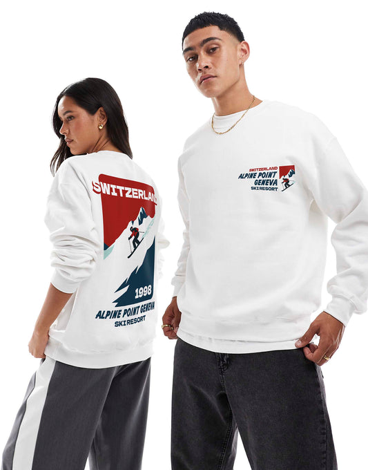 Alpine Point Front And Back Print Sweatshirt
