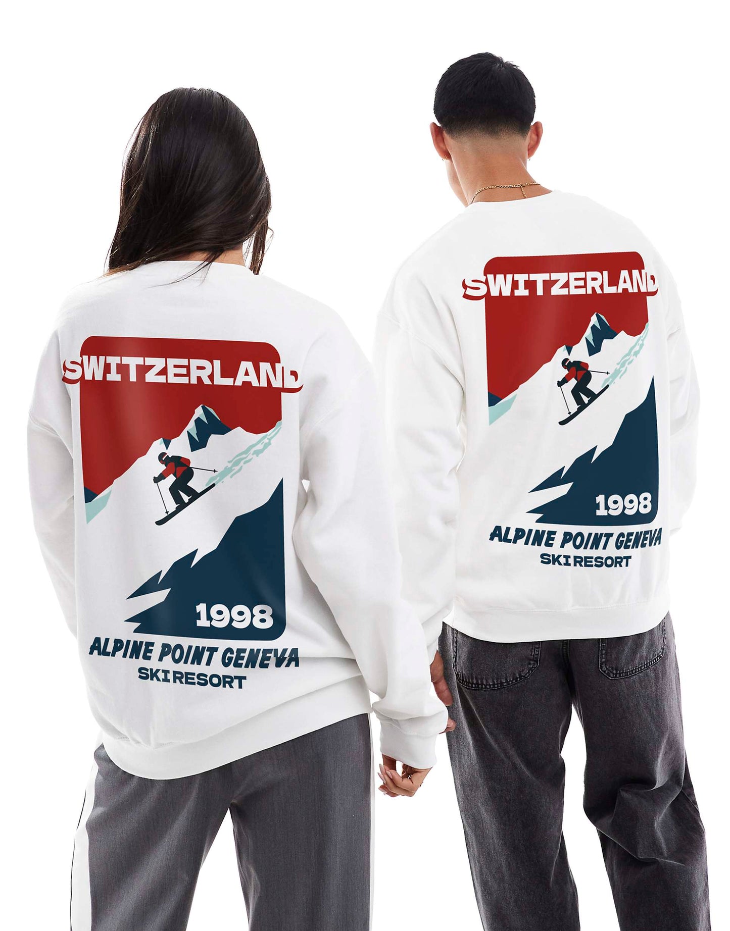 Alpine Point Front And Back Print Sweatshirt