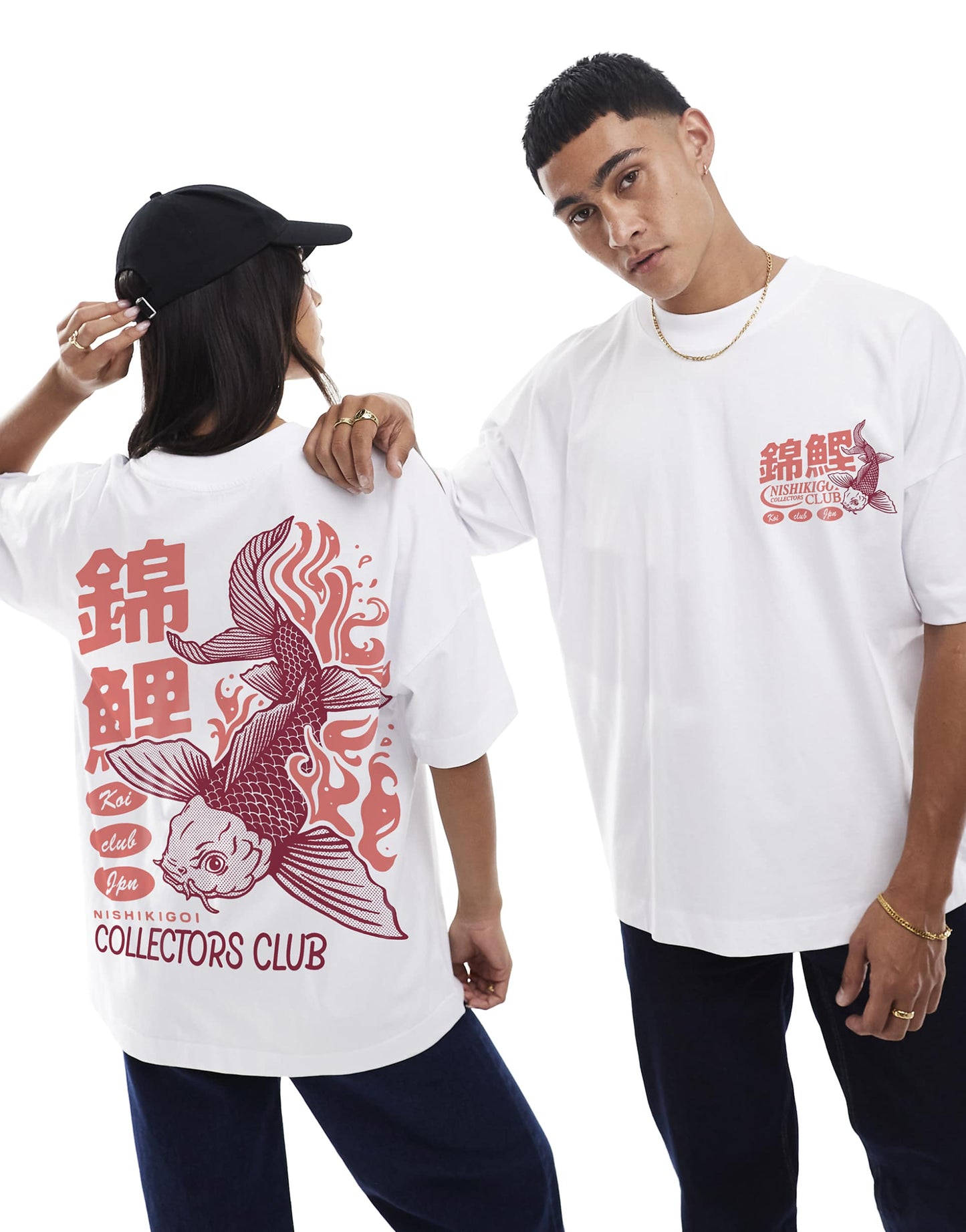 Koi Club Classic Front And Back Print Oversized T-Shirt