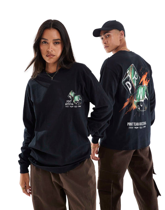 Arizona Dice Front And Back Print Long Sleeve T-Shirt