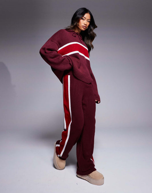 Fluffy Knitted Wide Leg Trouser Co-Ord