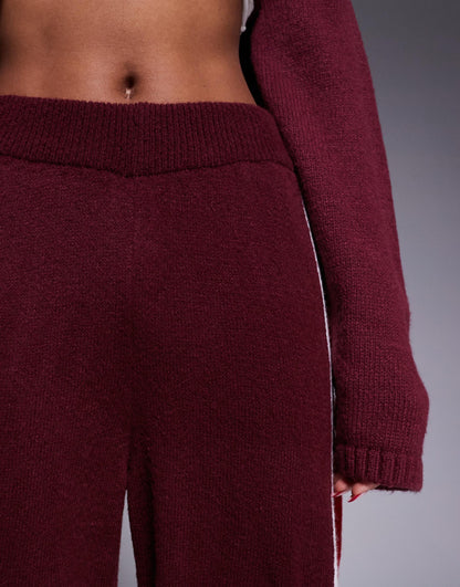Fluffy Knitted Wide Leg Trouser Co-Ord
