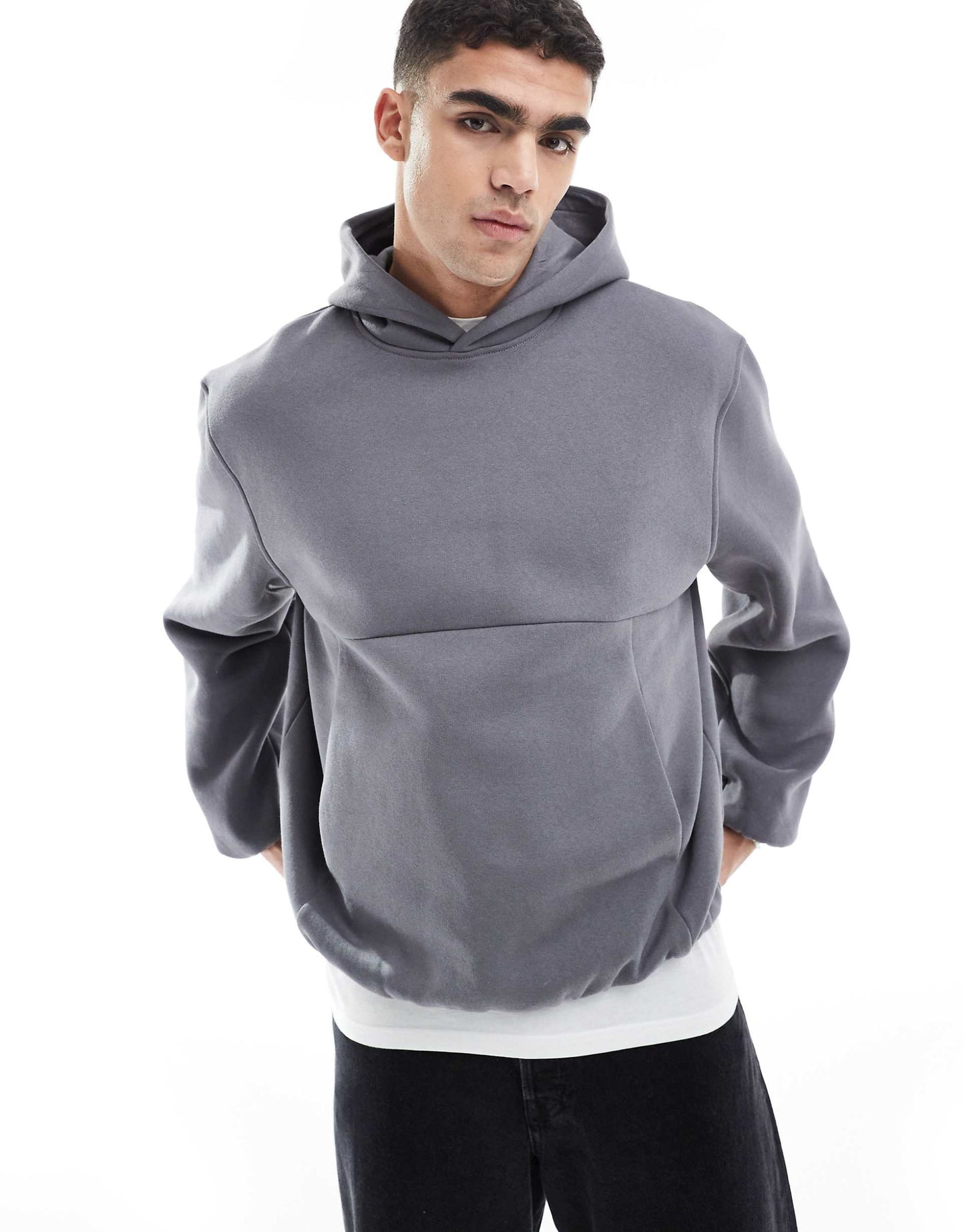 Oversized Hoodie With Bubble Hem
