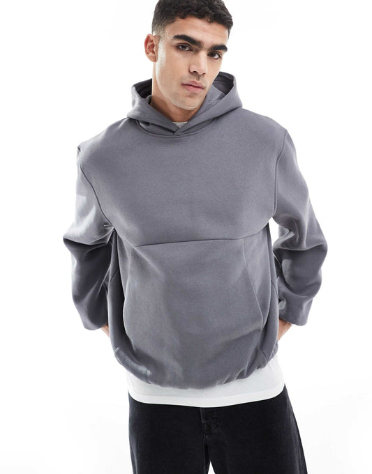 Oversized Hoodie With Bubble Hem