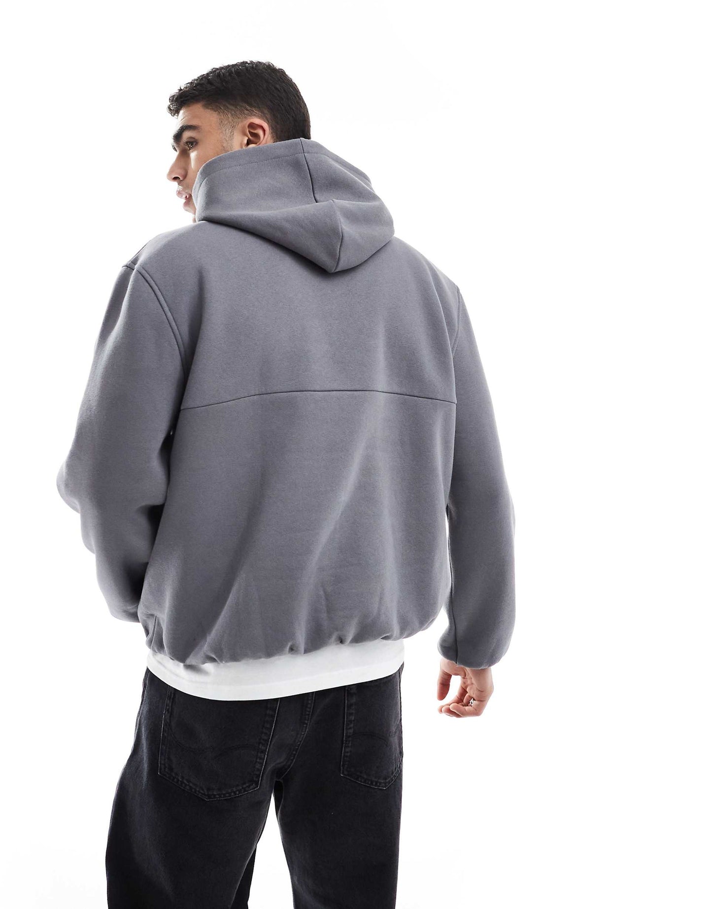 Oversized Hoodie With Bubble Hem