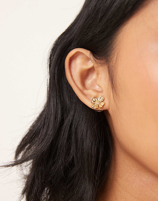 14K Gold Plated Stud Earrings