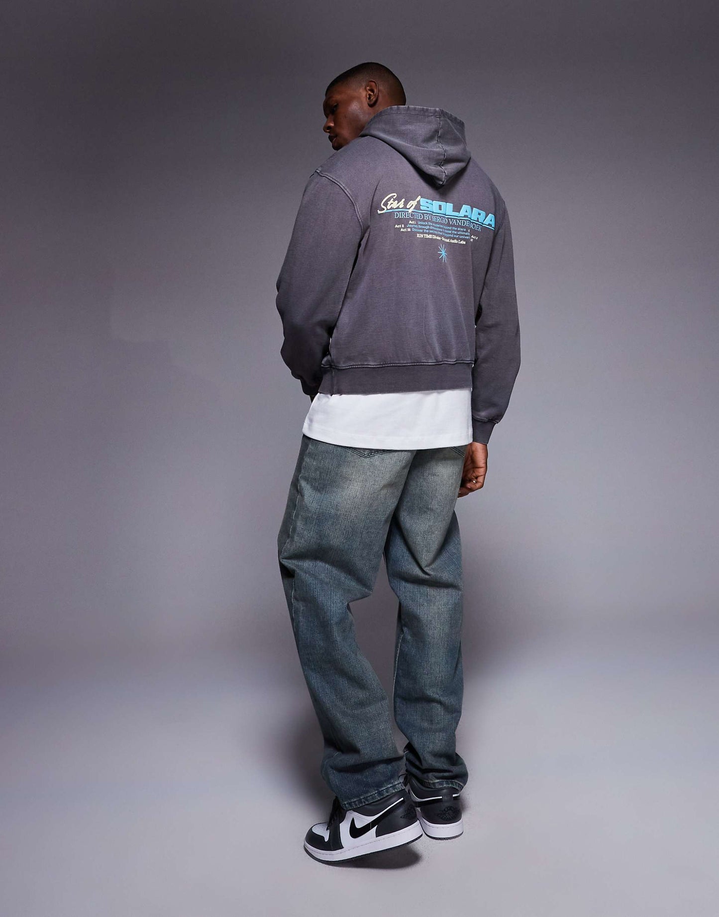 Boxy Oversized Hoodie With Print