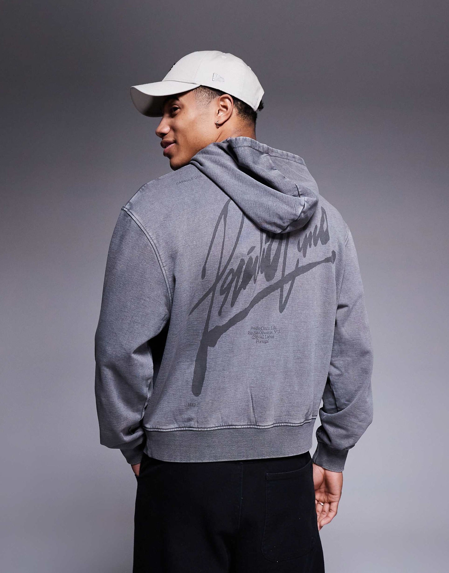 Boxy Oversized Hoodie With Print
