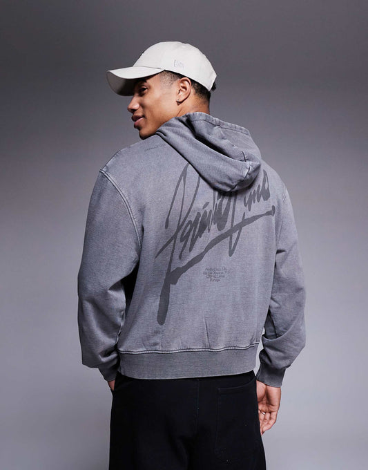 Boxy Oversized Hoodie With Print