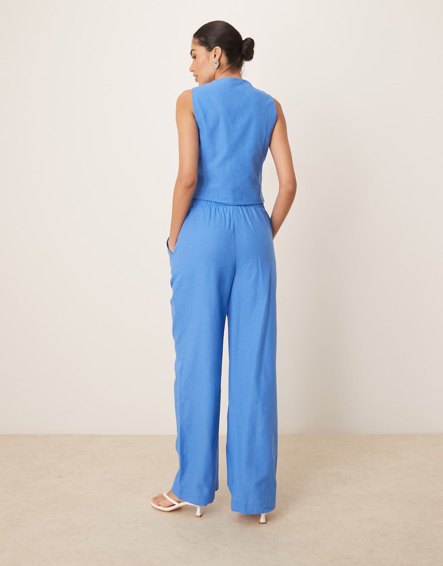 Linen Touch Wide Leg Trouser Co-Ord