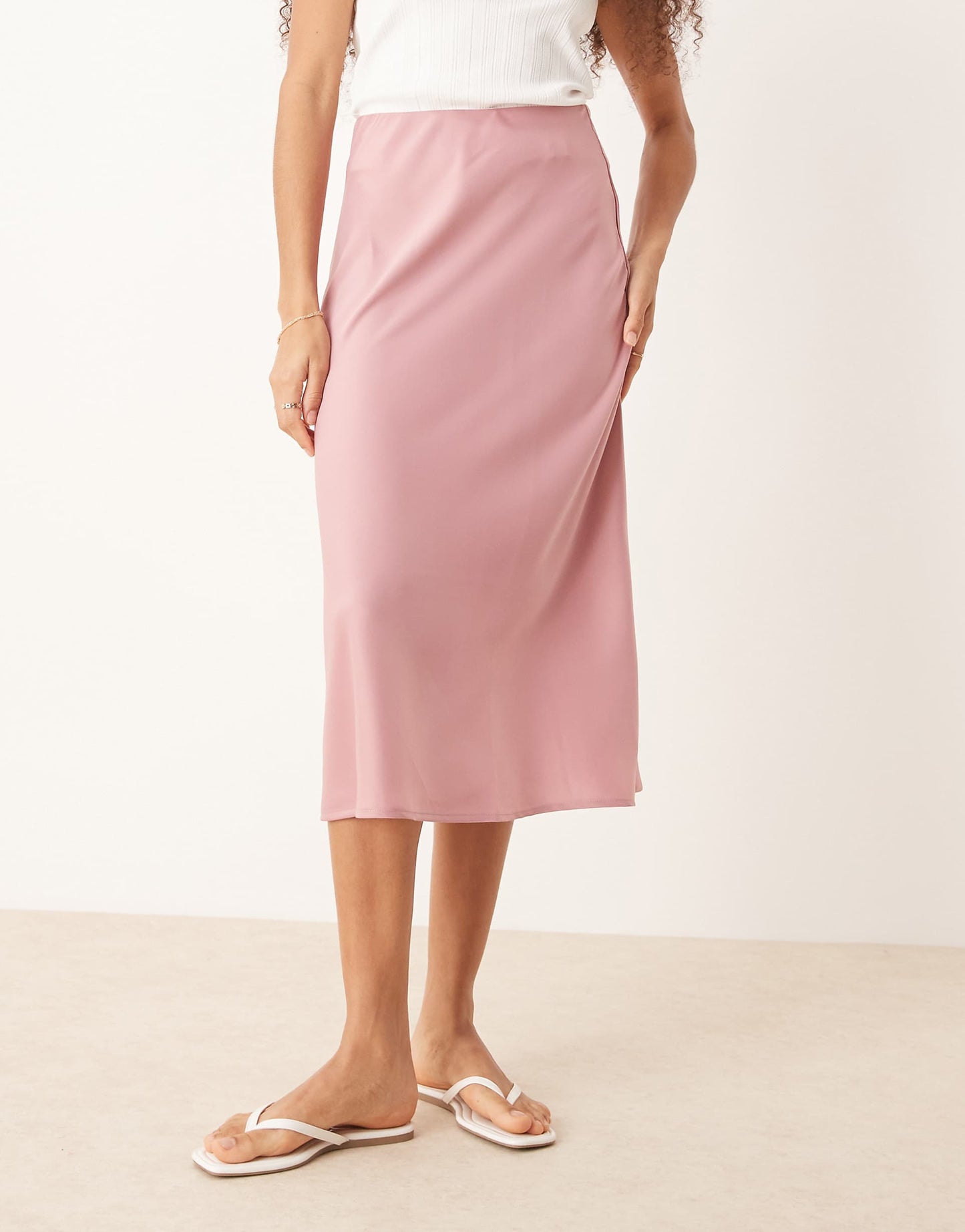 Satin Midi Skirt