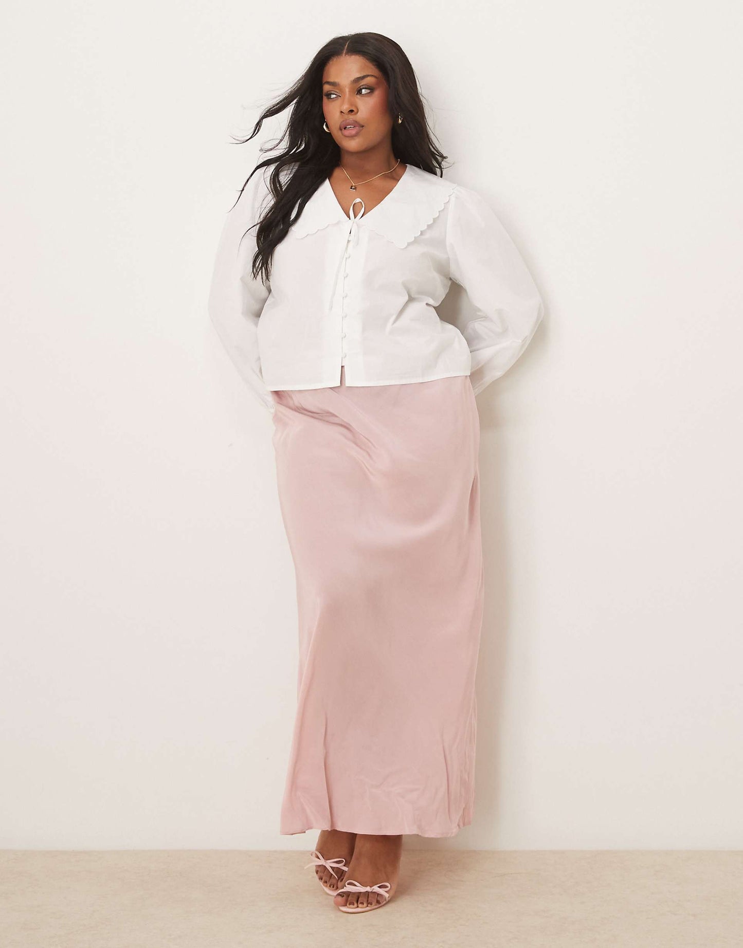Plus Birdie Long Sleeve Blouse
